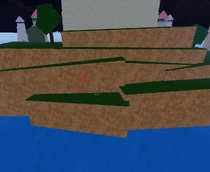 The love letter at the Marine Fortress can be found behind the wall marked in the image. The wall has to be destroyed with Dark Blade's Z move. Breaking the wall will reveal a maze with even more breakable walls.