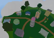 The love letter at the Skylands can be found inside a house at the main island, behind the cracked door marked in the image. The cracked door has to be destroyed with Dark Blade's Z move.