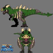 Concept of the T-Rex fruit posted on Twitter by @disardo1.