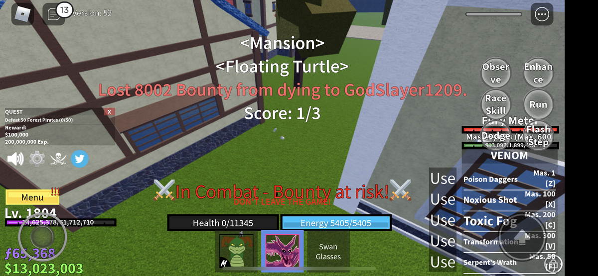 I was chilling on blox fruits and saw this Should I be worried