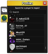 Player Profile Global Tab viewing UI
