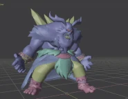 Yeti transformed model made with blender on Twitter by @TBGlitch.
