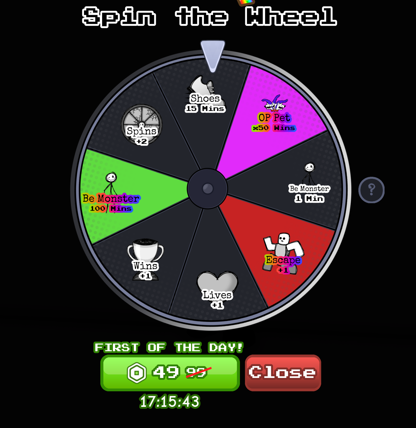 Spinning Wheel Roblox Color or Die Wiki Fandom