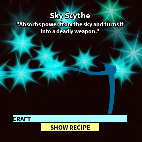 Sky Scythe Roblox Craftwars Wikia Fandom - gem scythe roblox