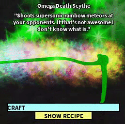 Omega Death Tier Roblox Craftwars Wikia Fandom - roblox craftwars omega death scythe