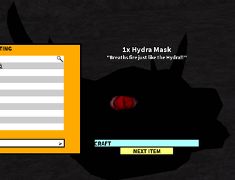 Hydra Mask Roblox Craftwars Wikia Fandom - all code in roblox craftwars the