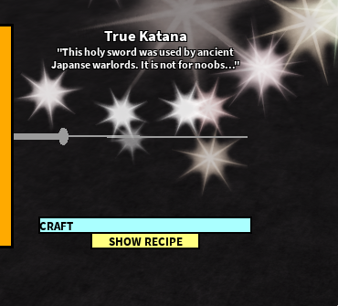 True Katana Roblox Craftwars Wikia Fandom - roblox ultimate katana