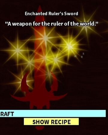 Enchanted Ruler S Sword Roblox Craftwars Wikia Fandom - craft wars roblox