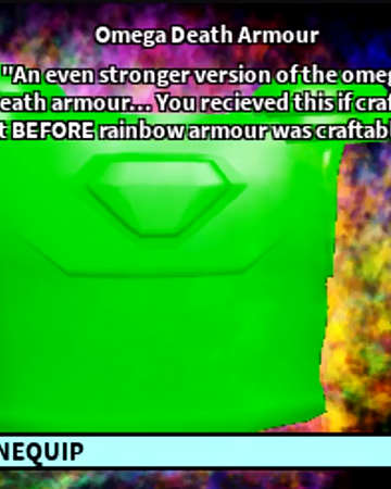 Omega Death Armour Knight Roblox Craftwars Wikia Fandom - green knight armor roblox