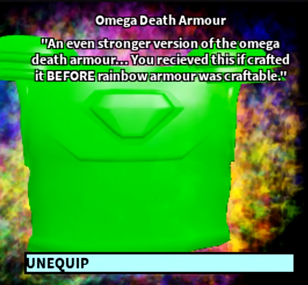 Omega Death Armour Knight Roblox Craftwars Wikia Fandom - omega rainbow katana roblox
