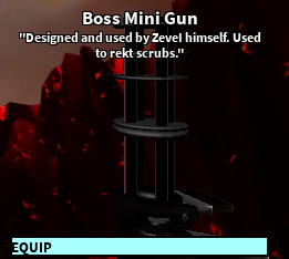 Boss Mini Gun Roblox Craftwars Wikia Fandom - rekt roblox