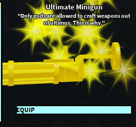 Ultimate Minigun Roblox Craftwars Wikia Fandom - epic minigun roblox