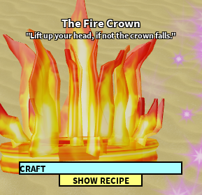 The Fire Crown Roblox Craftwars Wikia Fandom - real campfire roblox
