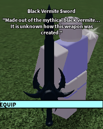 Black Vermite Sword Roblox Craftwars Wikia Fandom - roblox craftwars all items script