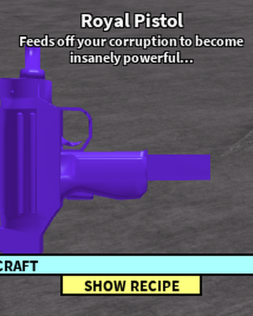 Royal Pistol Roblox Craftwars Wikia Fandom - wip clash weapons roblox