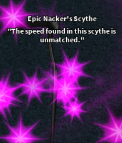 purple scythe roblox