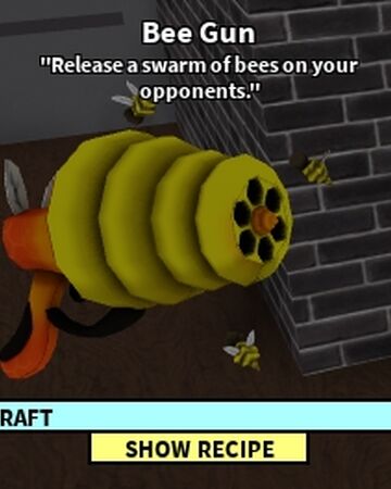 Bee Gun Roblox Craftwars Wikia Fandom - banana raft roblox