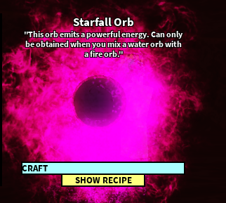 Starfall Orb | ROBLOX Craftwars Wikia | Fandom
