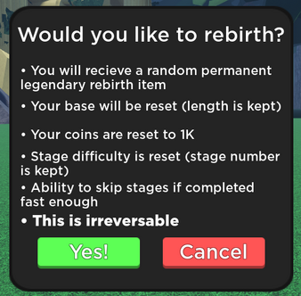 Rebirth! - Roblox