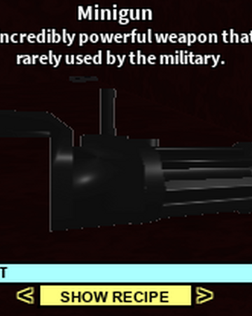 The Minigun Roblox Exotic Craftwars Wiki Fandom - roblox minigun model
