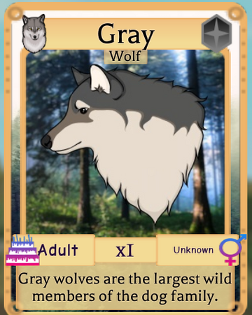 Grey Wolf Roblox Farm World Wiki Fandom - roblox dark wolf tail