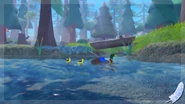 One of Feather Family's thumbnails, showcasing a Duck and some Ducklings in the Forest.