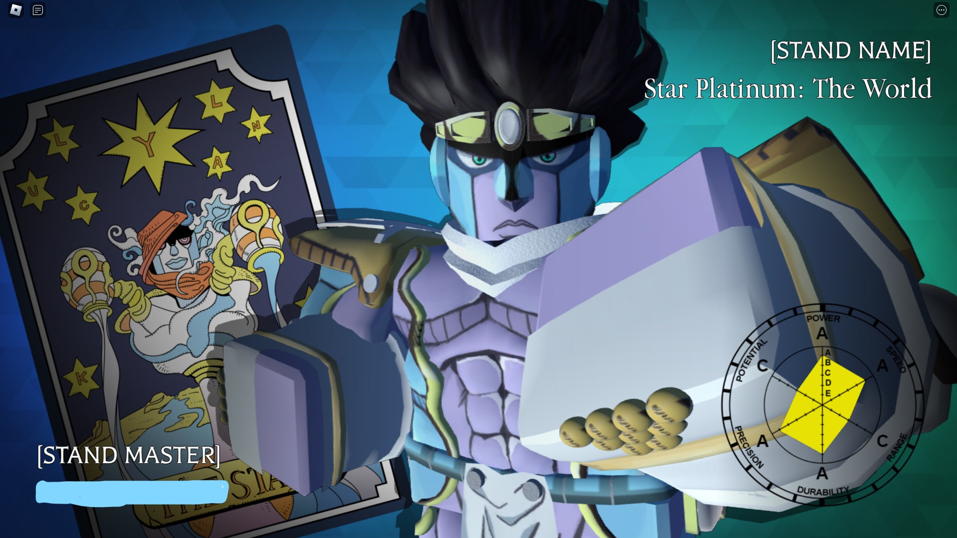 Star Platinum: The World, Roblox Is Unbreakable Wiki