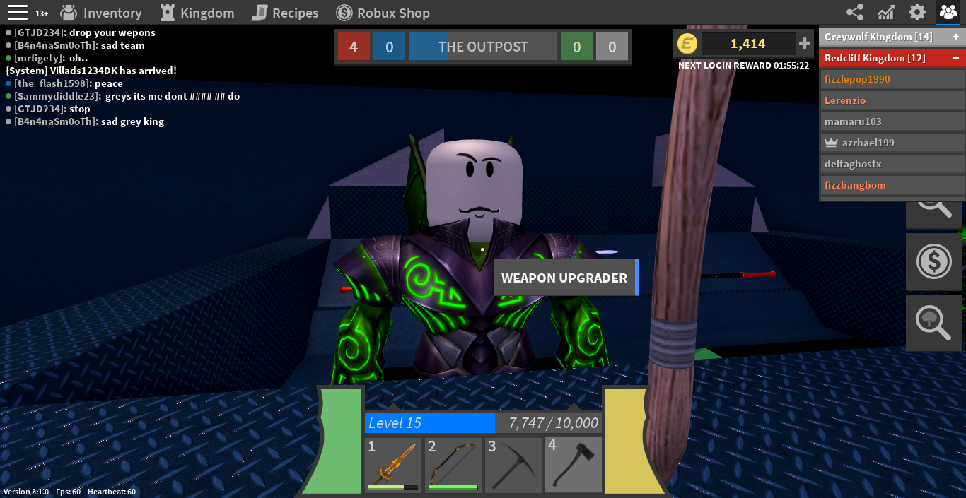 Weapon Upgrader Roblox Medieval Warfare Reforged Wiki Fandom - roblox how to make a enemy npc with weapon