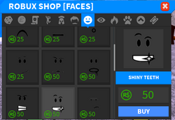 shiny face - Roblox