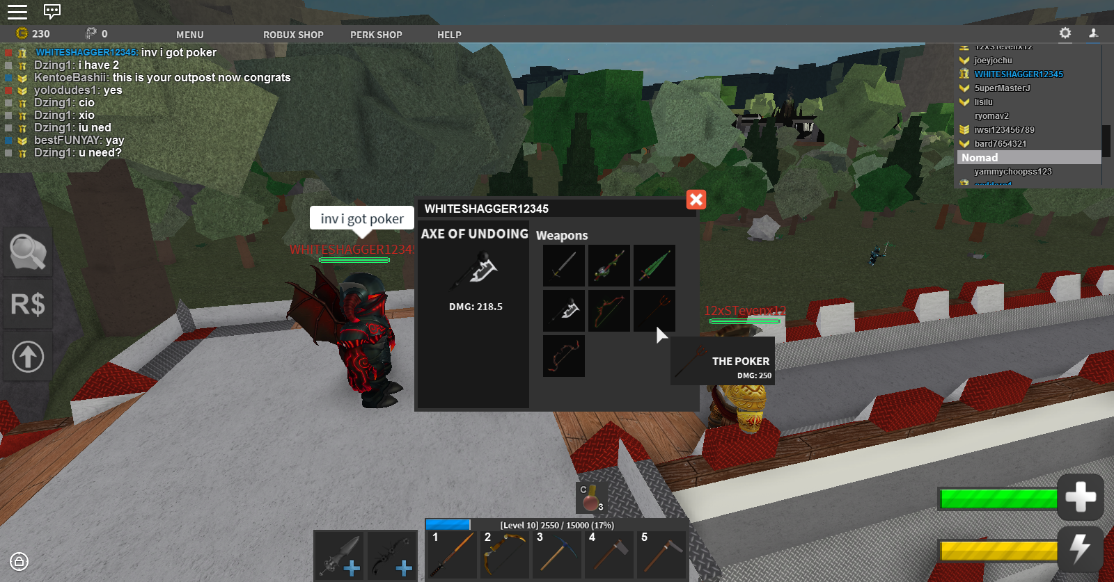 Hackers (names and images)  Roblox Medieval Warfare: Reforged