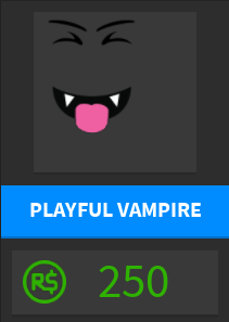 ROBLOX LIMITED: PLAYFUL Vampire face 100% GUARANTEE (READ DESCRIPTION)  $600.00 - PicClick AU