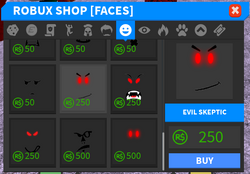 Evil Skeptic Face, Roblox Wiki