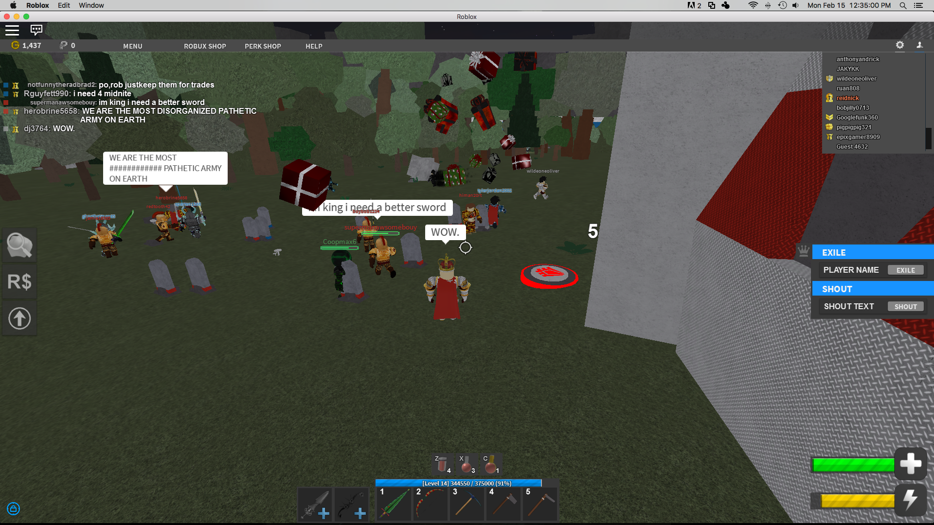 Hackers (names and images)  Roblox Medieval Warfare: Reforged