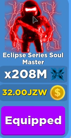 Eclipse Series Soul Master Roblox Ninja Legends Wiki Fandom - roblox ninja legends all ranks