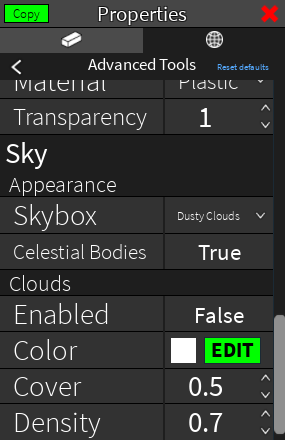 Advanced Settings, Roblox Obby Creator Wiki