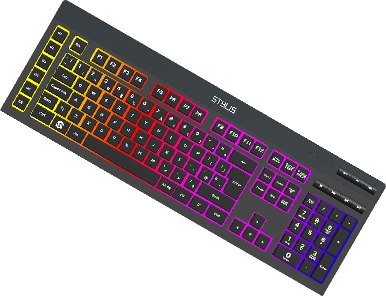 Corsair K55 PRO RGB Gaming Keyboard - Nordic Layout