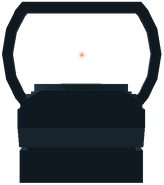 The reticle on the Coyote sight.