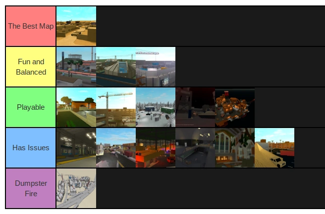 User blog:AWSisKing/Tier List for the Maps of PF, Phantom Forces Wiki