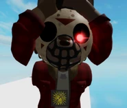 Doggy (Masked) mid-jumpscare.