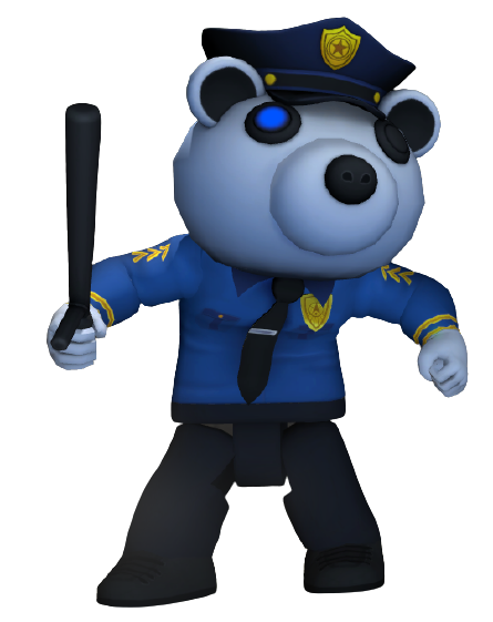 Roblox Officer Doggy Piggy Coloring Page