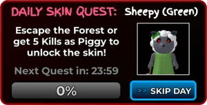 Sheepy (Green) Daily Skin Quest