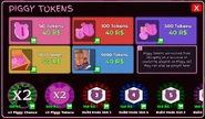 New Piggy Tokens store + bug where any amount of Piggy Tokens costs 40 Robux.