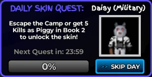 DaisyMilitaryDailySkinQuest