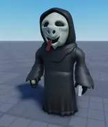 A behind the scenes image of The Psycho doing the "WAZZUUUUUUP" face.