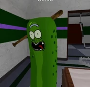 Pickle Rick's mid jumpscare.