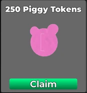 250 purchasable Piggy Tokens in the Season 7 - A Paranormal Pigmas shop menu.
