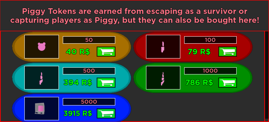 Piggy Tokens Roblox Piggy Wikia Fandom - how can robux be earned