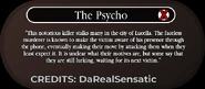 The Psycho’s shop description in-game.