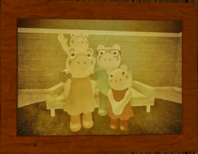 Piggy Family Roblox Piggy Wikia Fandom - yellow picture frame roblox