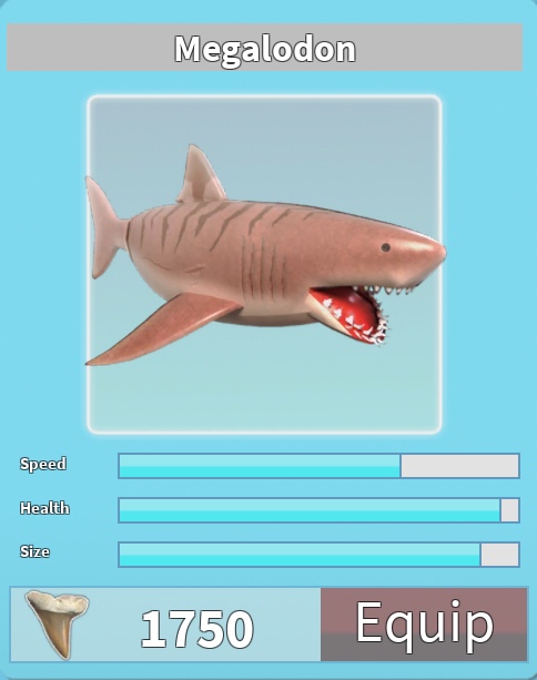 Megalodon Roblox Shark Bite Wiki Fandom 2 days have passed since an old male megalodon shark cannibalized another after it had suffered crippling wounds at the hands of a mosasaurus. megalodon roblox shark bite wiki fandom